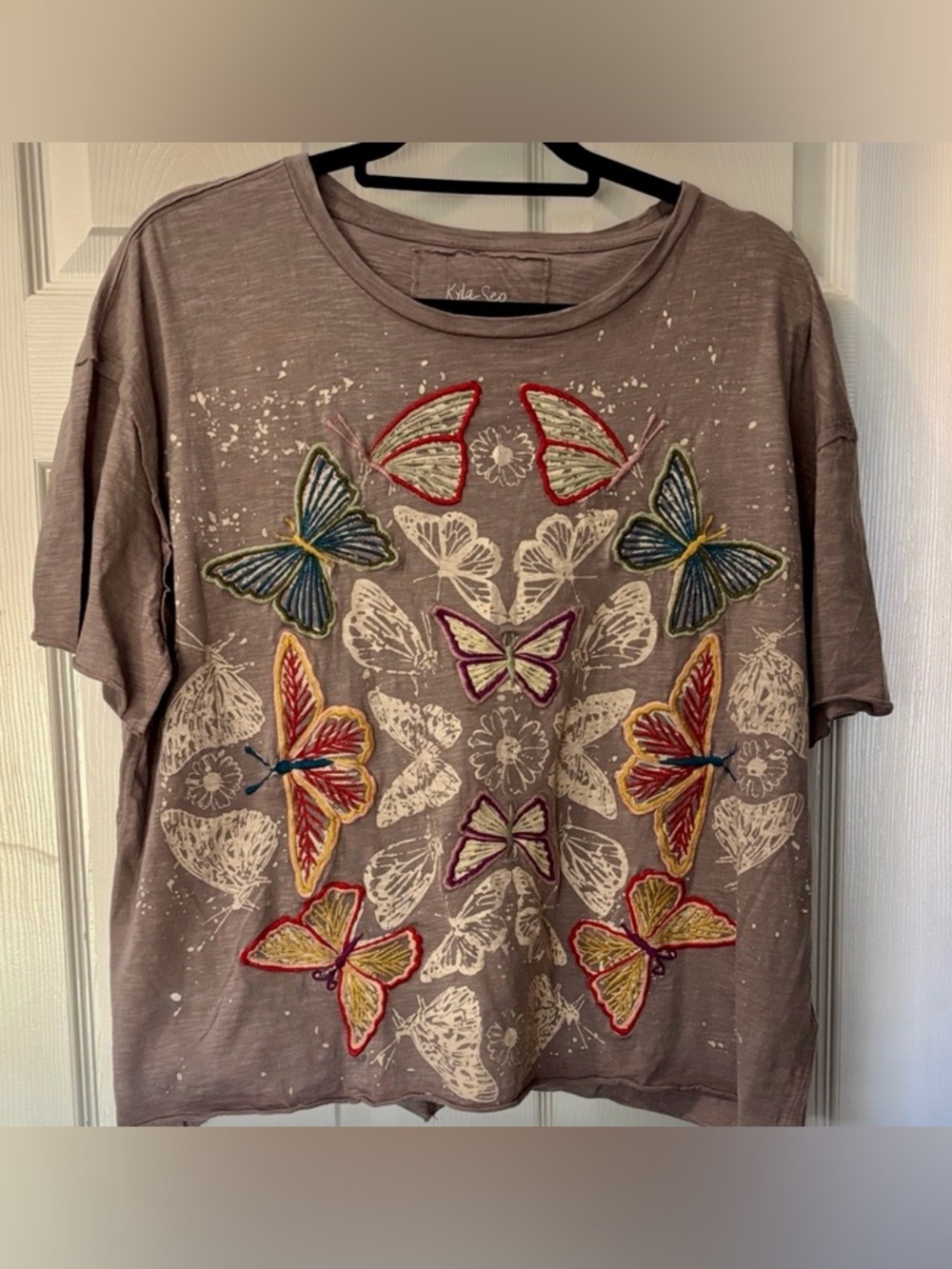 Kyla Seo Short Sleeve Butterfly Tee
